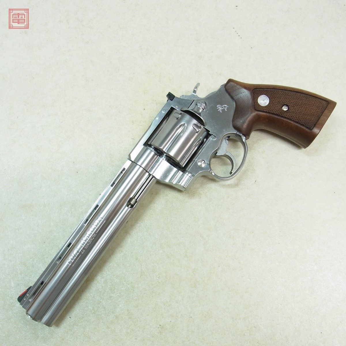  Marushin газ револьвер Colt дыра темно синий da8 дюймовый серебряный ABS X картридж specification 6mmBB из дерева рукоятка заменяемый текущее состояние товар [20