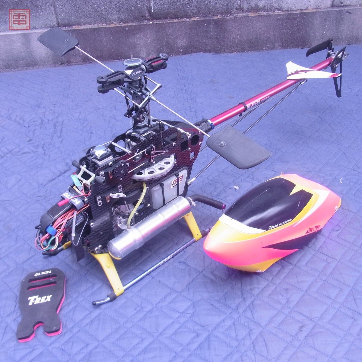 アライン TREX 600 全長約120cm RC ラジコン ヘリコプター メカ搭載 ALIGN 動作未確認 現状品【SIの画像1