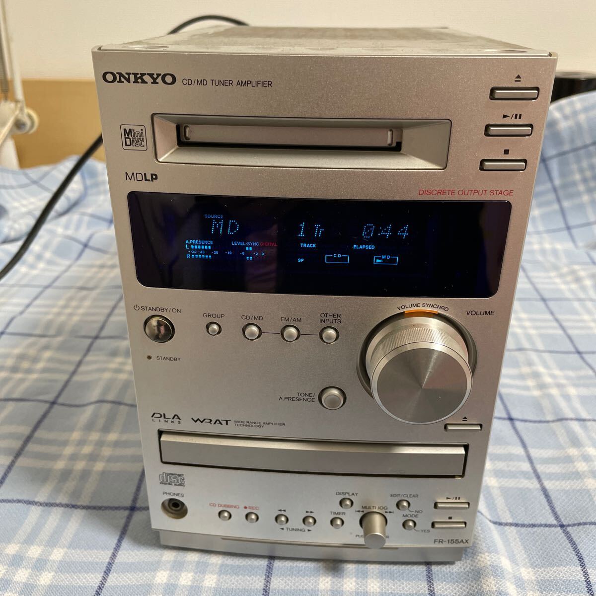 ONKYO FR-155AX body and remote control once Junk 