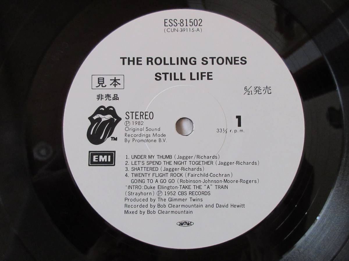 2404/LP/Rolling Stones/ローリング・ストーンズ/Still Life/スティル・ライフ/見本盤白ラベル_画像1