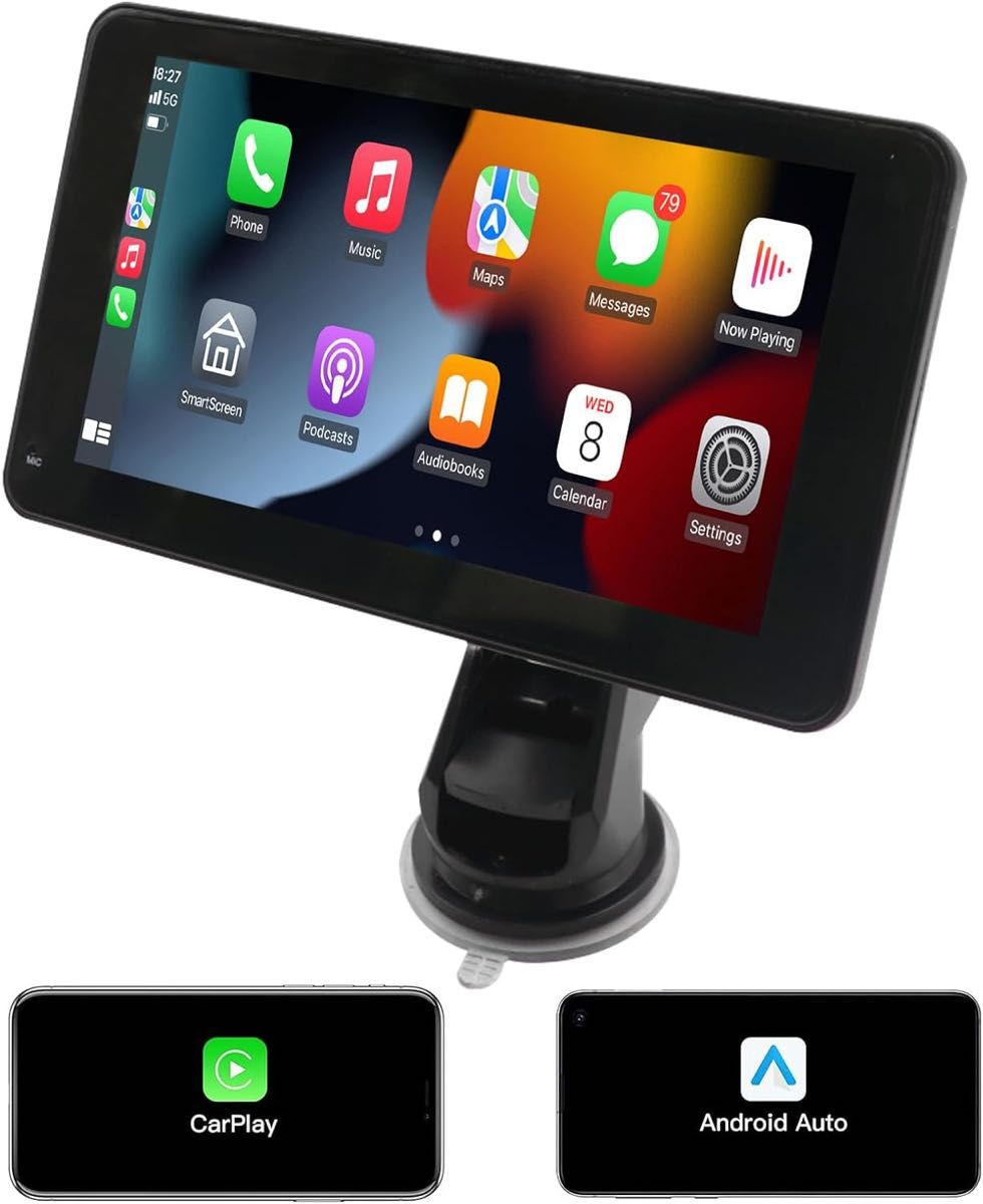 カーナビ CarPlay/Android Autoに対応 車載 7インチ オーディオ一体型ナビ ポータブル AirPlay機能付き