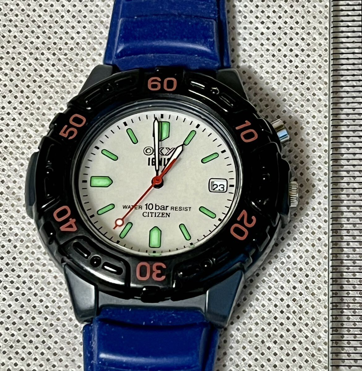 腕時計 CITIZEN OXY IGNIS 6210-L12732 可動品 激安一円スタートの画像2