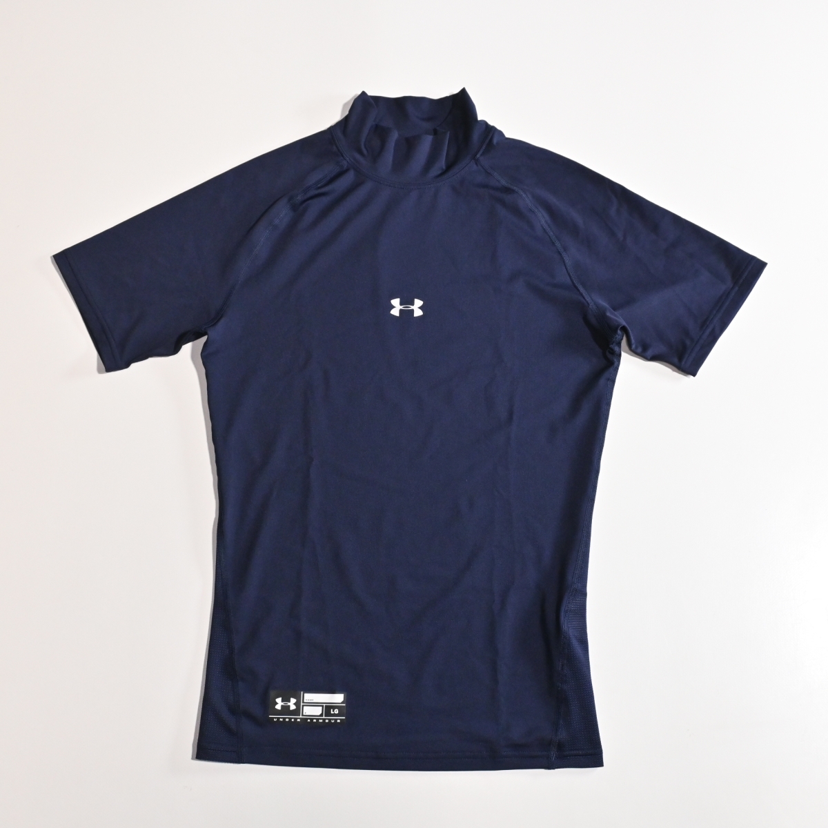メンズL アンダーアーマー 紺 コンプレッション 半袖Tシャツの画像1