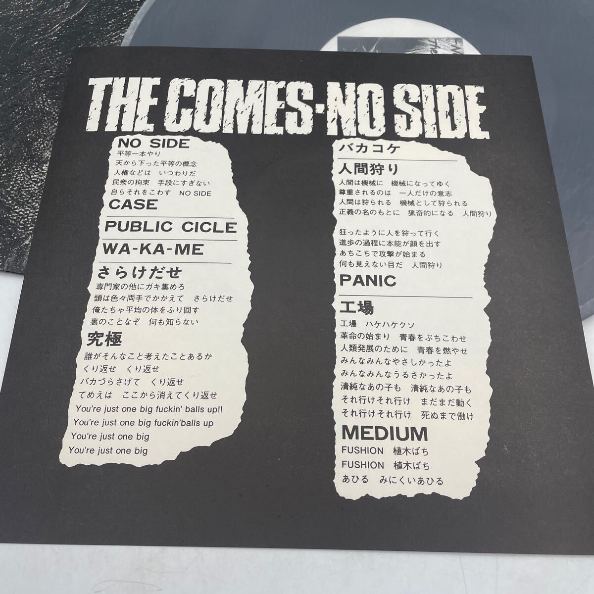 【希少】The Comes/No Side/オリジナル盤/レコード/DOG2/ハードコア/_画像3