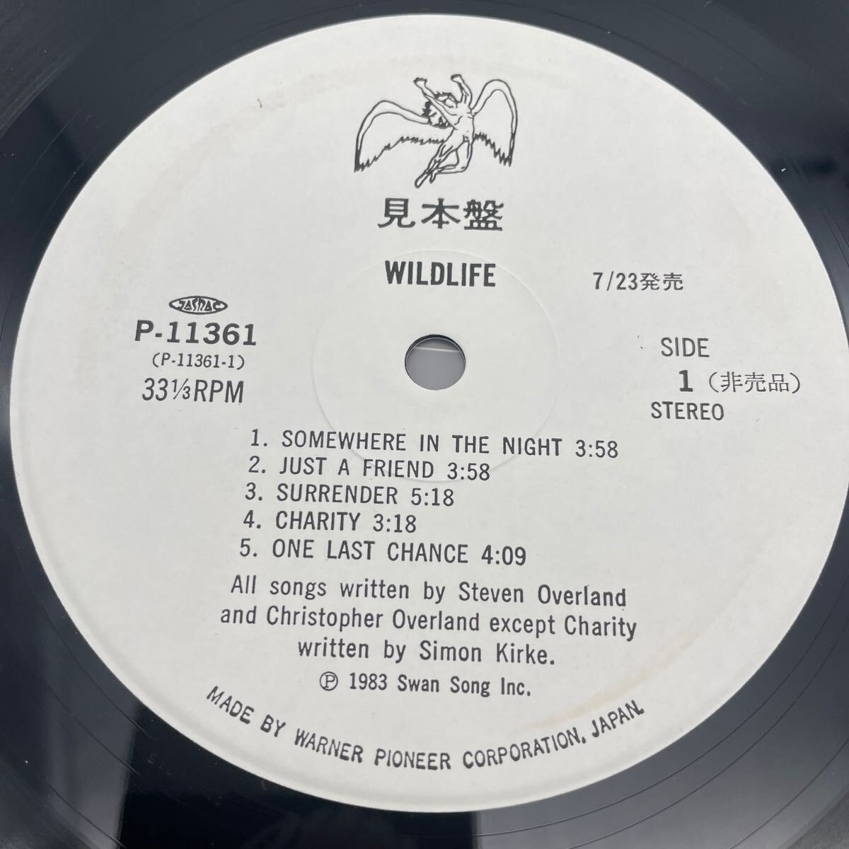 【帯付・見本盤】ワイルドライフ/Wildlife/レコード/LP/P-11361/バッドカンパニー/の画像5