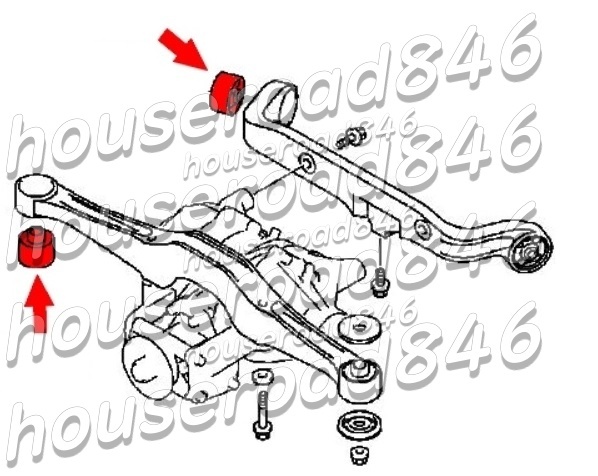 新品 純正 ランエボ リヤデフサポートメンバー/アームのブッシュ EVO CD9A CE9A CN9A CP9A CT9A LANCER BUSHING,RR DIFF RR MOUNTINGの画像2