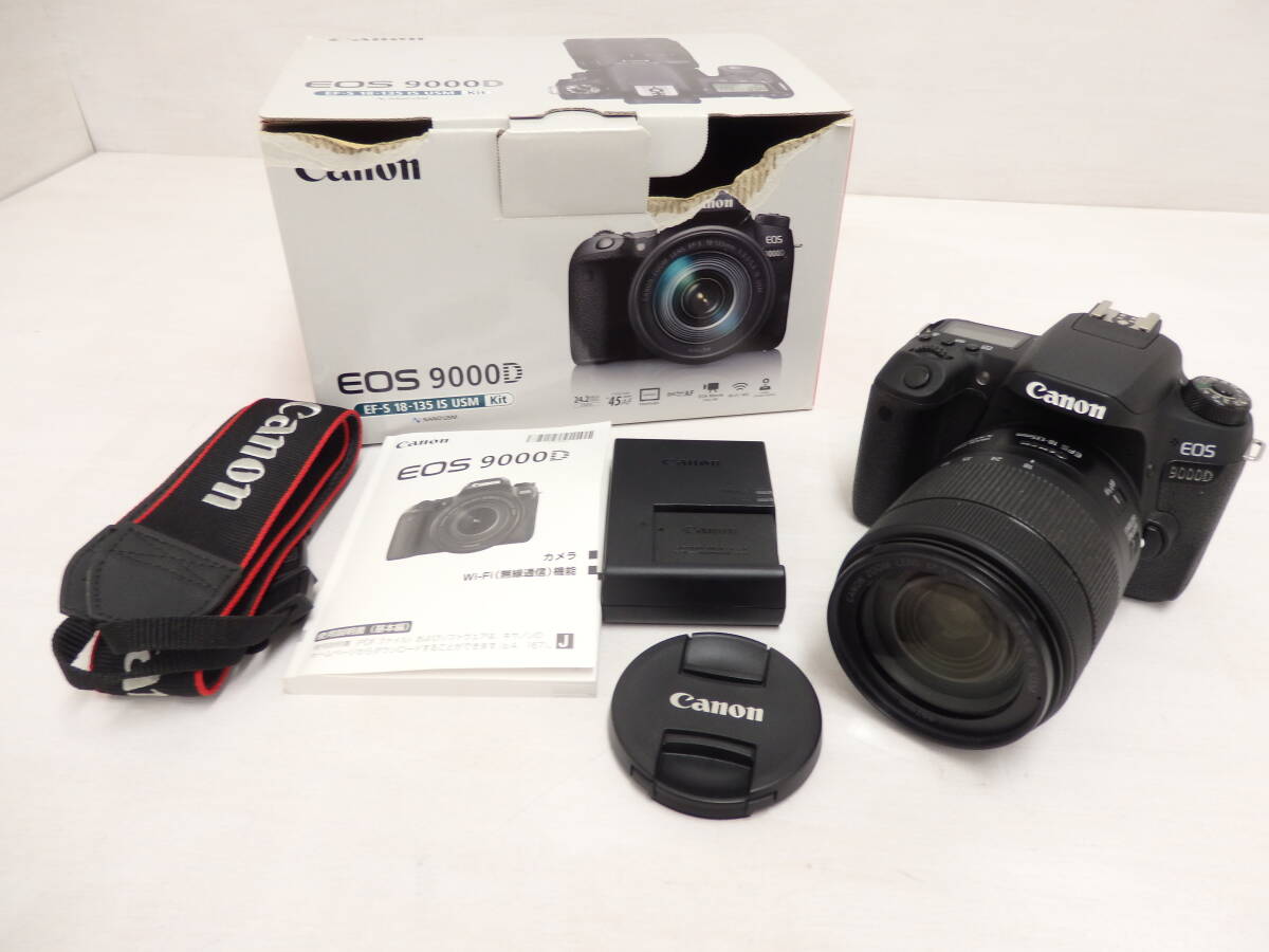 kd45) Canon EOS 9000D EF-S 18-135 IS USM Kit デジタル一眼レフカメラ レンズキット Wi-Fi機能搭載 中古の画像1