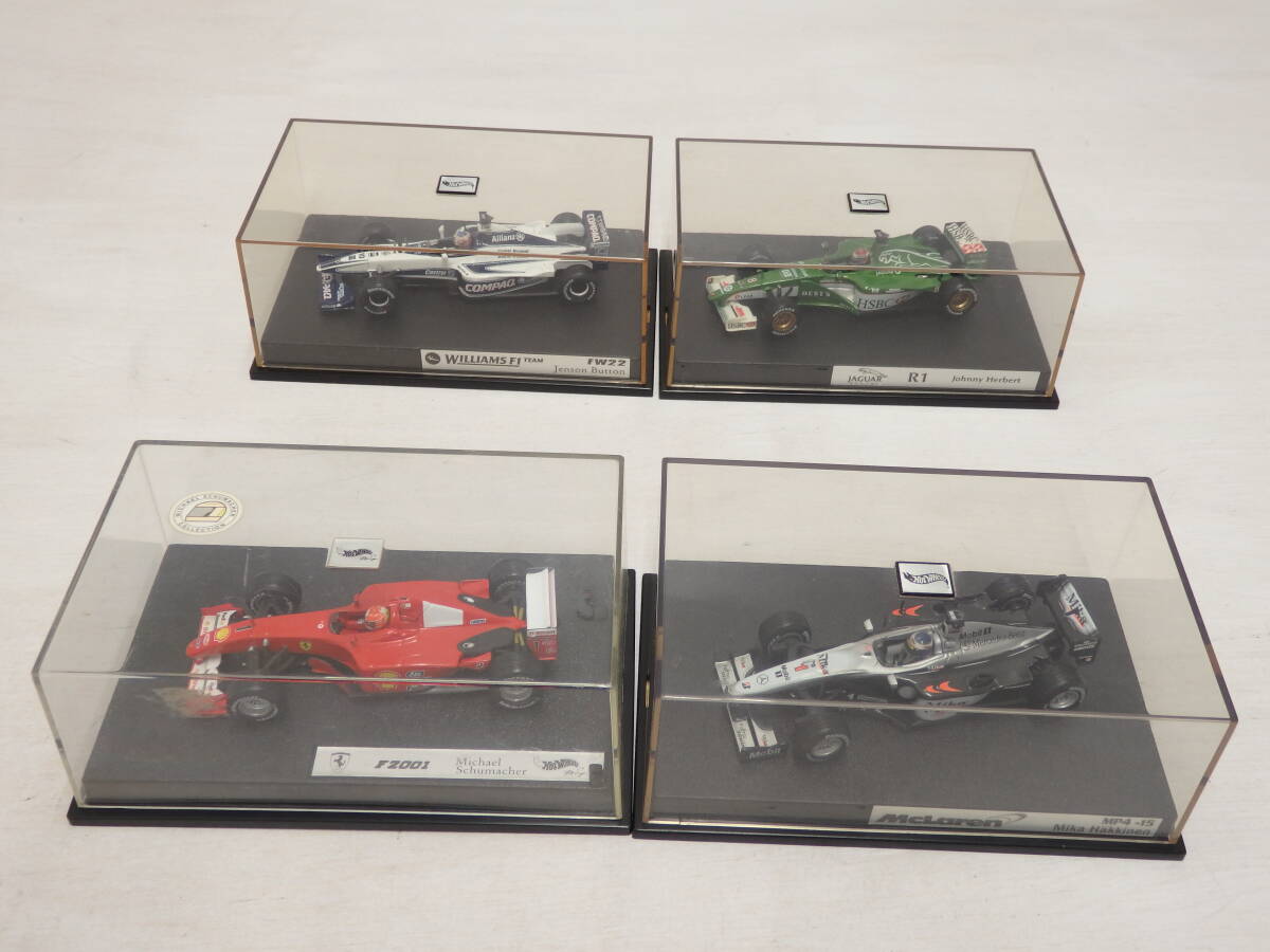 om31) HOT WHEELS 1/43 WILLIAMS F1 TEAM(FW22) JAGUR RACING(R1) McLaren(MP4-15) Ferrari(F2001) まとめ 現状品の画像1