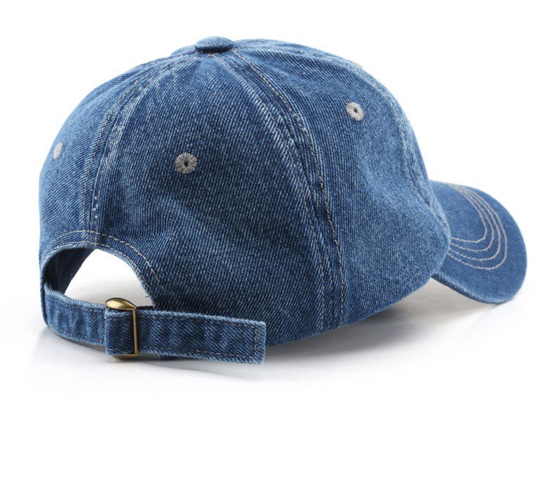 帽子 キャップ メンズ用 野球帽 ワークキャップ デニム キャップ ハット ツイル 深め メンズ レディース ユニセックス ネイビーの画像3