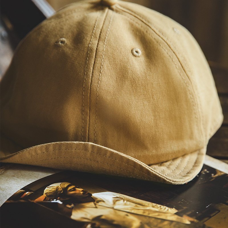 ビンテージ キャップ 帽子 アメカジ 野球帽 デニム ツイル ハット大きいサイズ 深め メンズ レディース カジュアル カーキ_画像1