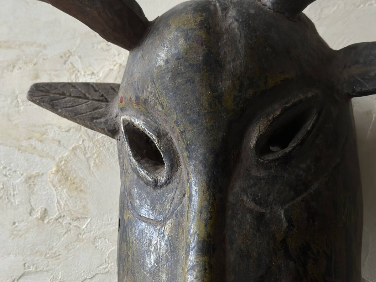 プリミティブ 木彫り アンティーク くり抜き 民族 少数民族 アート インテリア マスク 動物 インド アフリカ 民藝 民芸 古民芸 オブジェの画像6