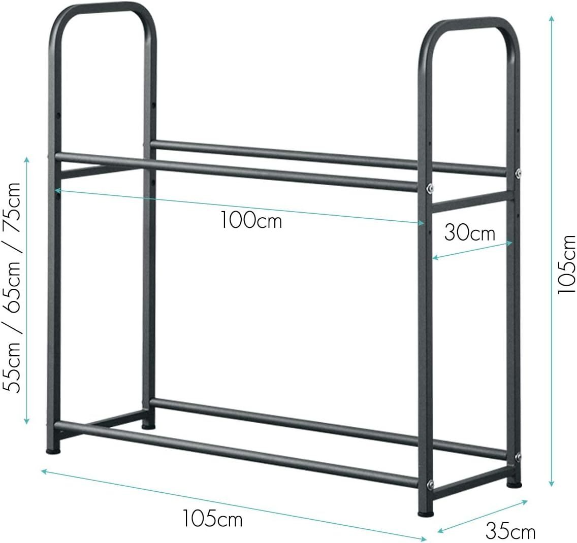 ★ 美品！ タイヤラック タイヤスタンド 専用カバー付 FIELDOOR グレー ワイド タイヤ8本収納 耐荷重200kg ★の画像2