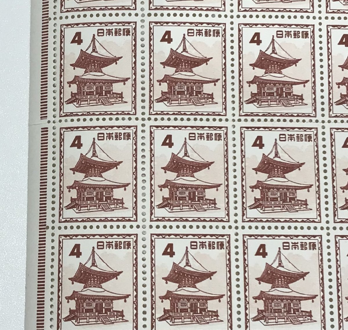 ★石山寺 多宝塔 4円切手 100枚シート★の画像4