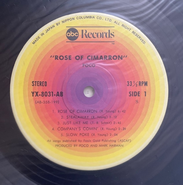 POCO【ROSE OF CIMARRON】ポコ　シマロンの薔薇　国内盤　YXー8031　ライナー　美品_画像2