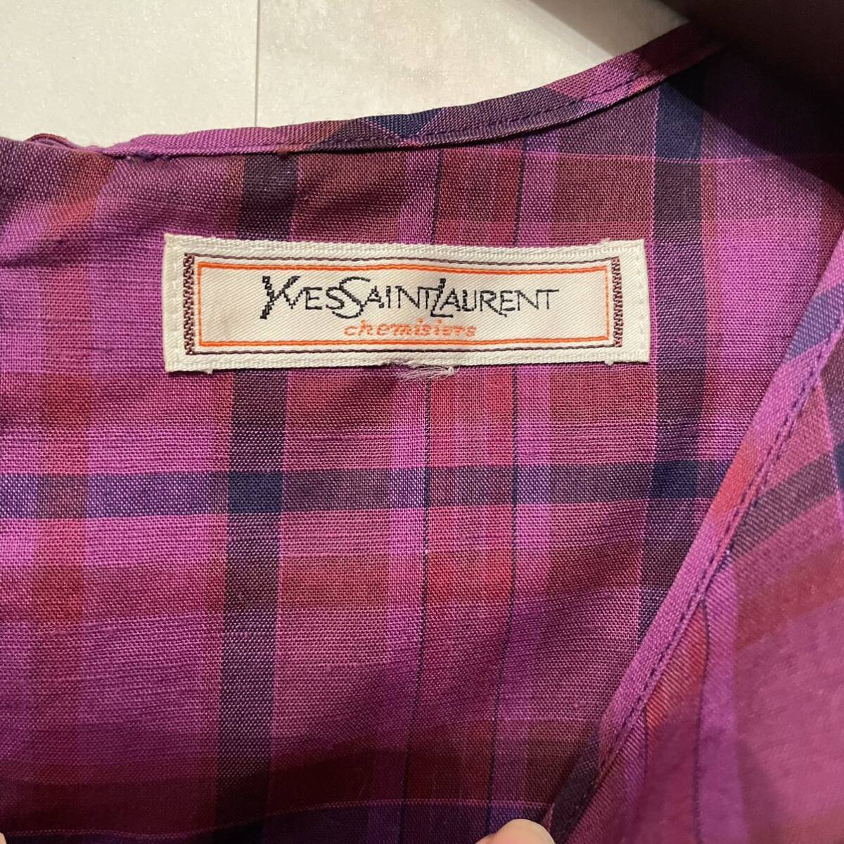 イヴ　サンローラン　YVES SAINT LAURENT ブラウス　ノースリーブ_画像3