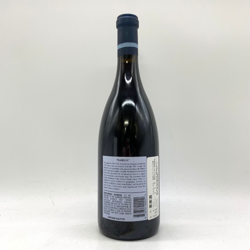 オー ボン クリマ イザベル ピノ ノワール 2019 750ml 13.5% Au Bon Climat Isabelle Pinot Noir 【N4】の画像2