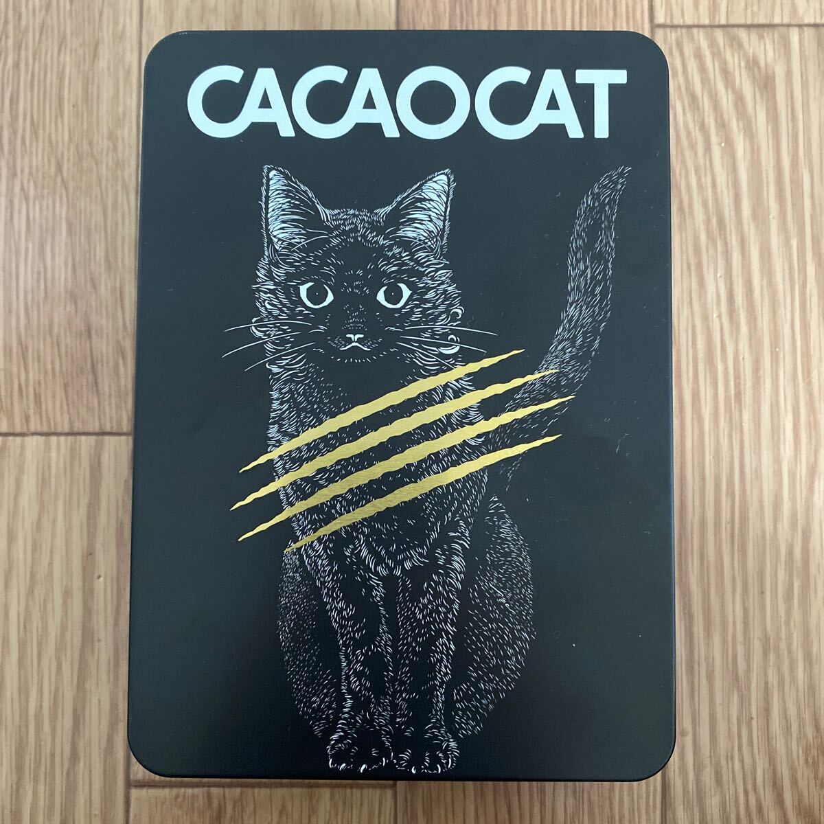 CACAOCAT 猫 缶 缶のみ 黒 ブラック 最終値_画像2