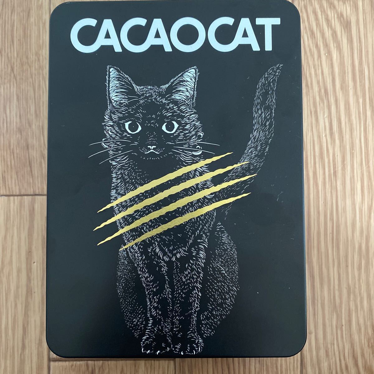 CACAOCAT 猫 缶 缶のみ 黒 ブラック 最終値_画像3