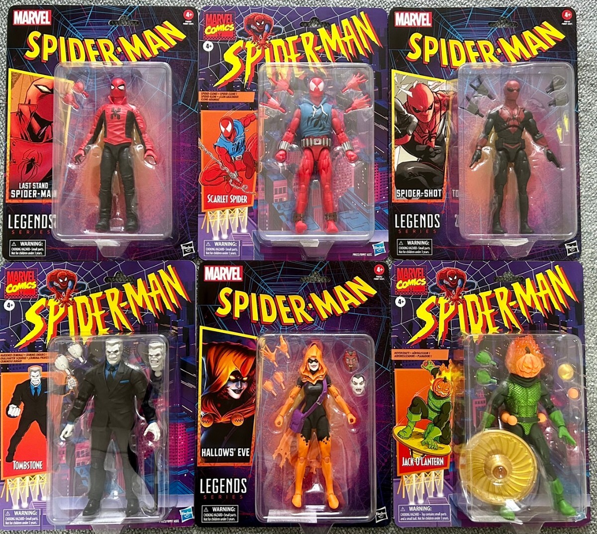 【輸入版・未開封】マーベルレジェンド クラシック スパイダーマン 最新シリーズ 6体セット MARVEL LEGEND SPIDER-MAN ハズブロ Hasbro_画像1