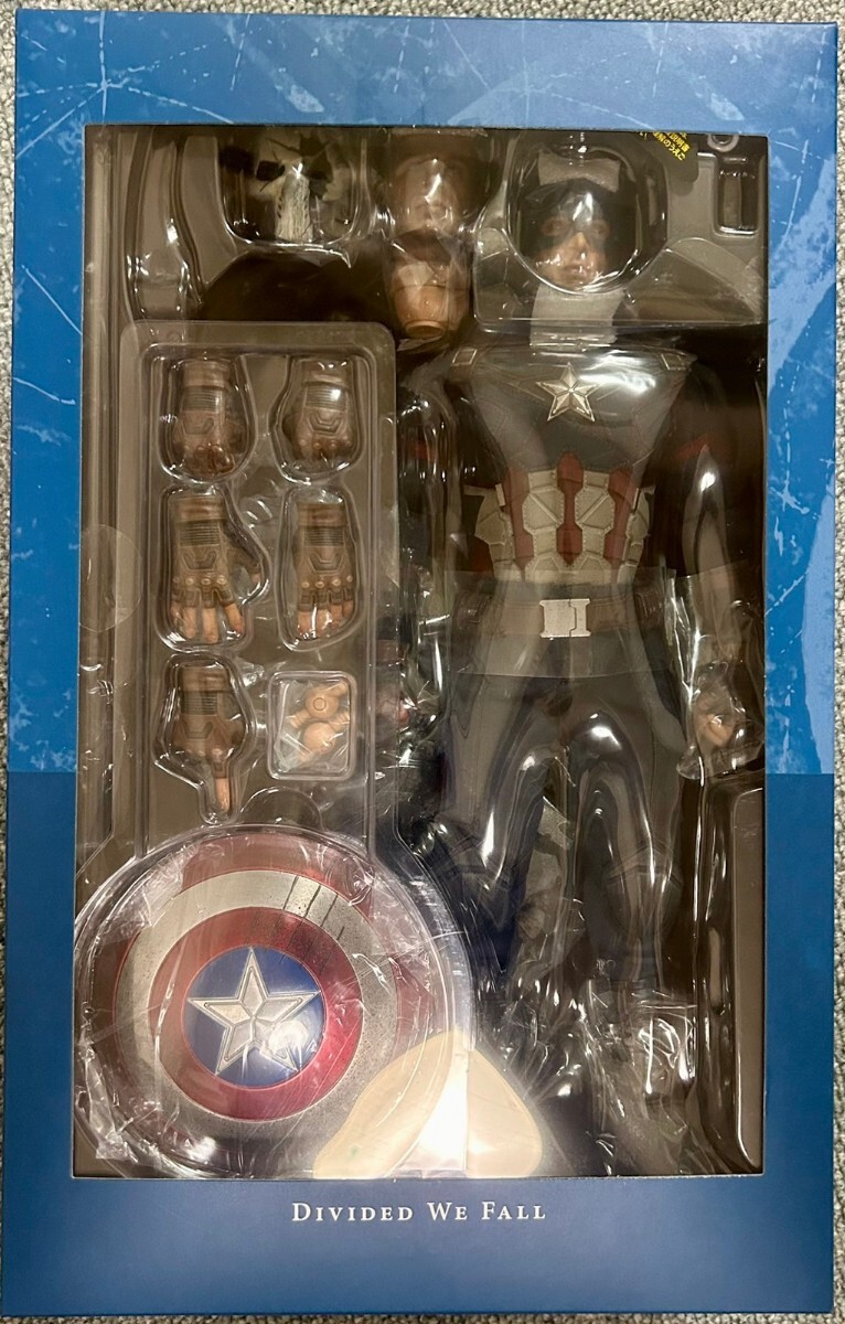 [1 jpy start ] breaking the seal settled * beautiful goods hot toys si Bill * War | Captain * America 1/6( Battle version ) Yodo basi camera limited goods MARVELma- bell 