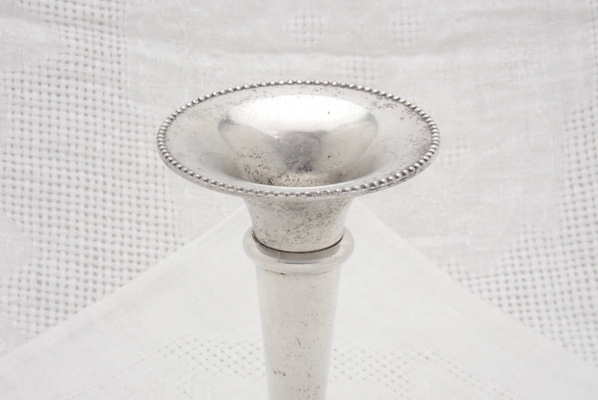 英国アンティーク Silver シルバープレート フラワーベース 一輪挿し 花瓶 花器 イギリス製の画像2