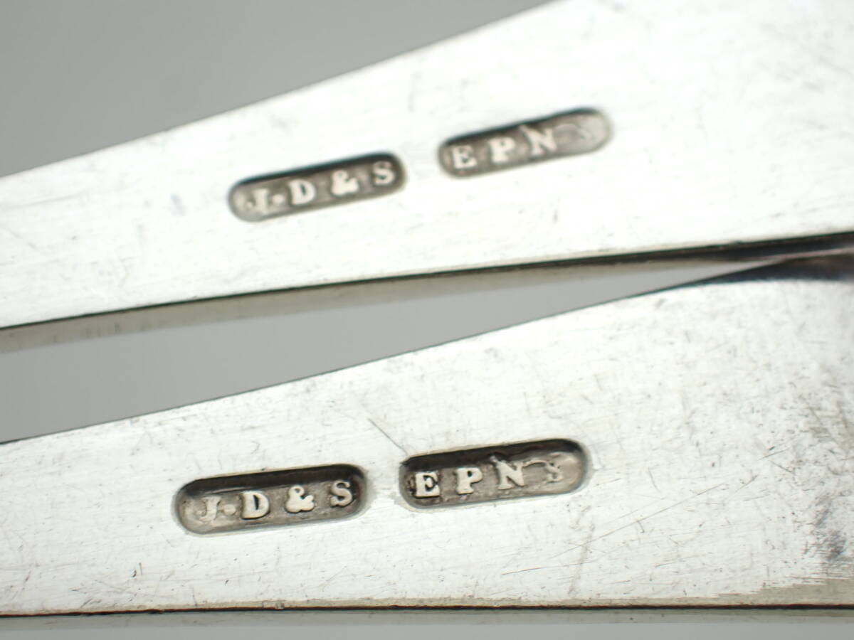 JAMES DIXON & SONS 英国アンティーク Silver シルバープレート ティースプーン 2本 シェフィールド イギリス製の画像3