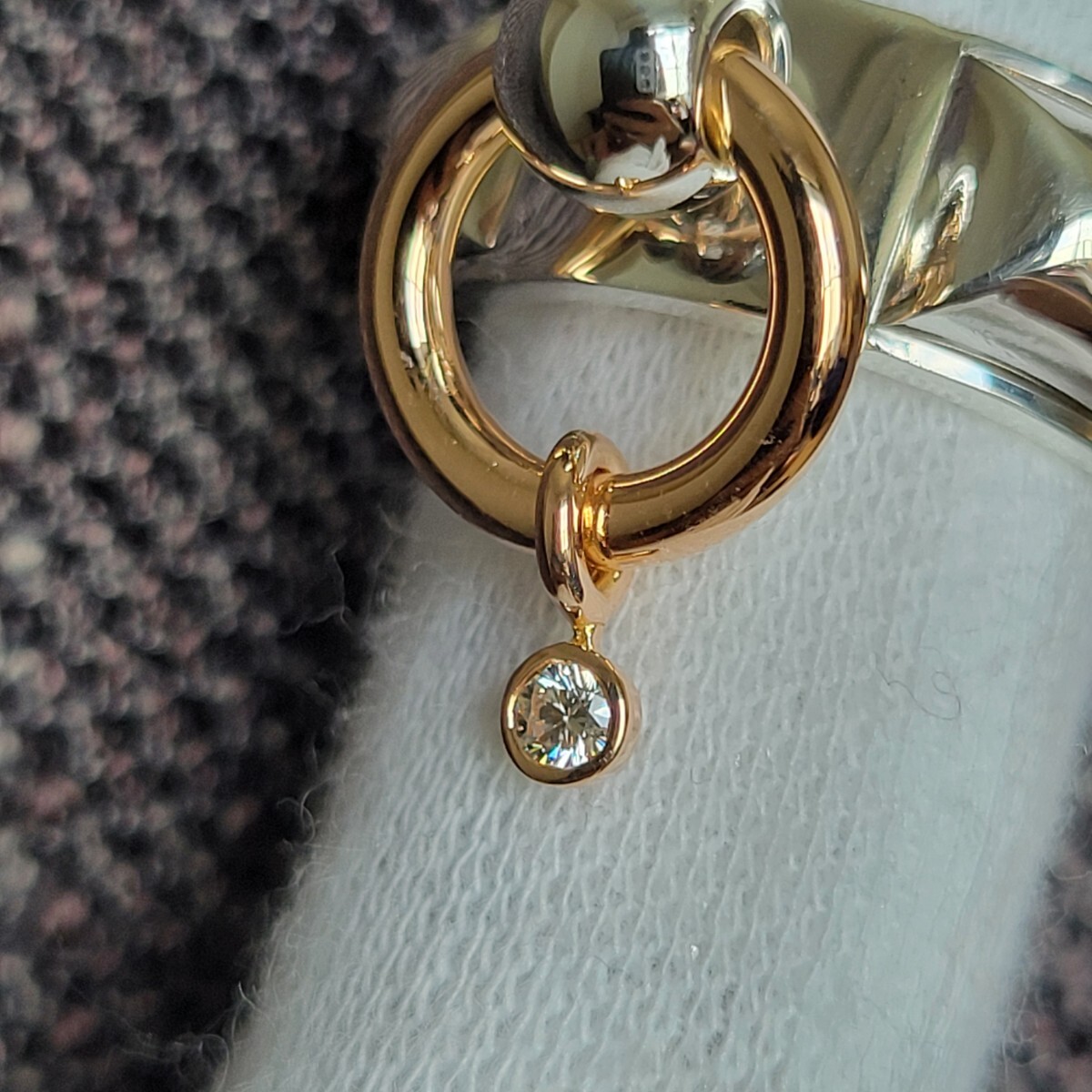  Hermes HERMESme кукла кольцо diamond Gold комбинированный серебряный 925 произведена отделка 