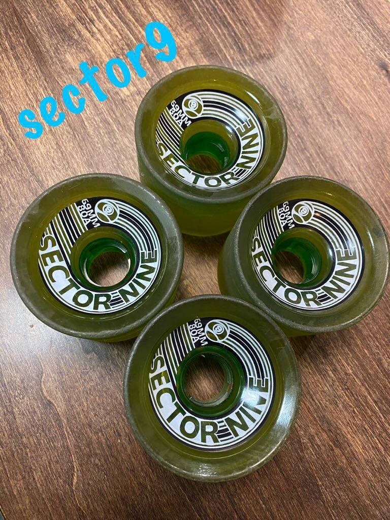 Sector9ウィール69mmセクター9/皮むき完了の極美中古/サーフスケートcarver カーバーyowヤウ、ダウンヒル好きに/スケートボードサーフィン の画像1