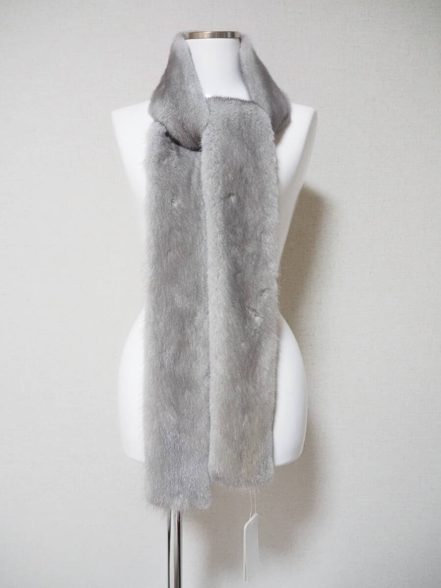 # sapphire mink # shawl #9cmx182cm# new goods hour lowering . attaching #