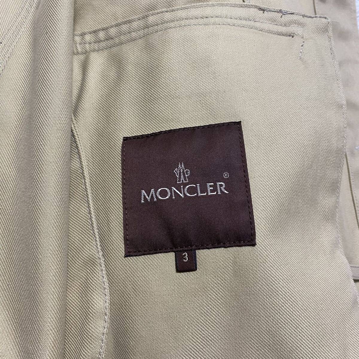 MONCLER モンクレール テーラードジャケット チェスターコート ラムレザー 本革 ブラウン系 3 XL相当 コート LL の画像7
