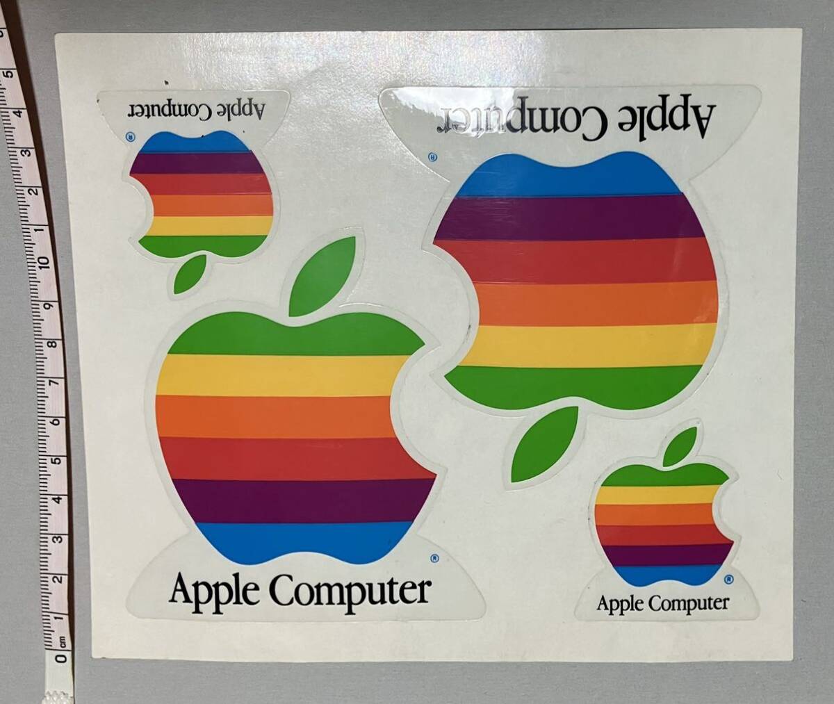 (当時モノ・レア・非売品ノベルティ・未使用) アップル コンピューター レインボーステッカー Apple Computer 管N_画像2