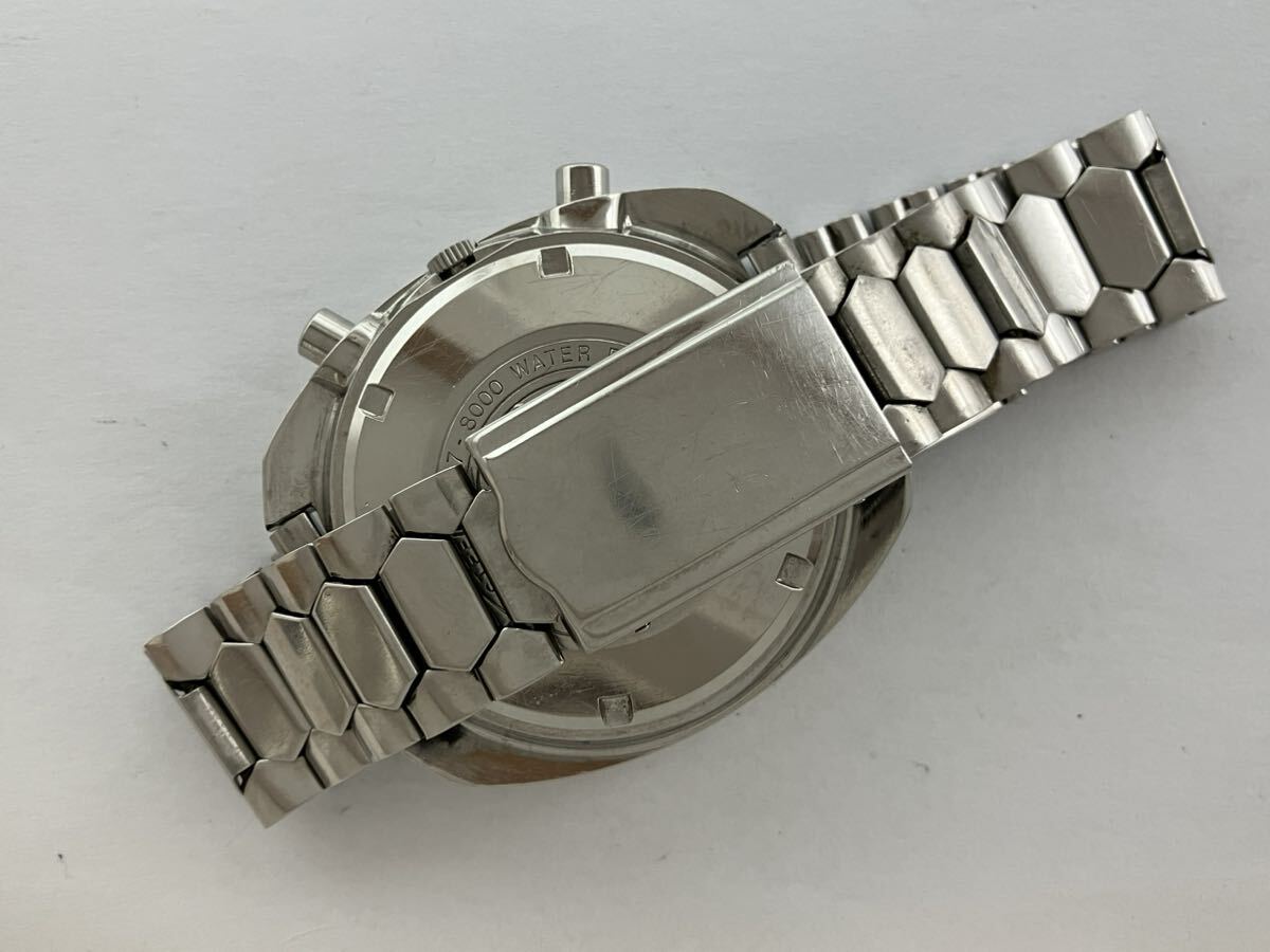 セイコーseiko5スポーツ自動巻きスピードタイマー腕時計メンズ機械式ファイブ7017-8000稼動品speed timer1971年製造1円〜の画像3