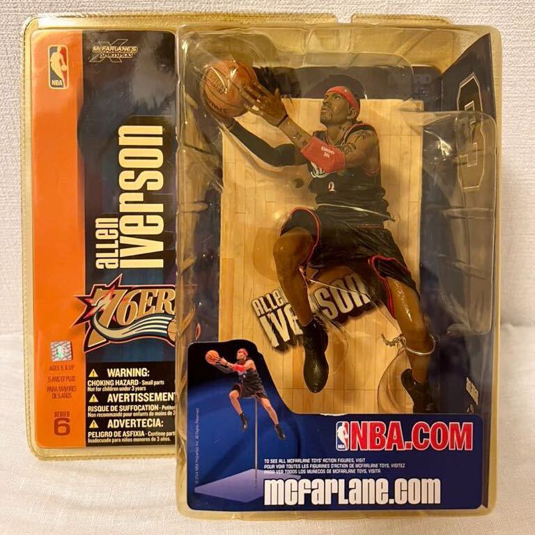 激レア国内正規品 Allen Iverson NBA 公式 フィギュア バスケ アレン・アイバーソン Black Jersey McFarlane マクファーレン Panini 76ers_画像1