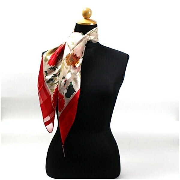 54238ji van si. scarf red × multicolor used AB rank GIVENCHY l lady's woman 