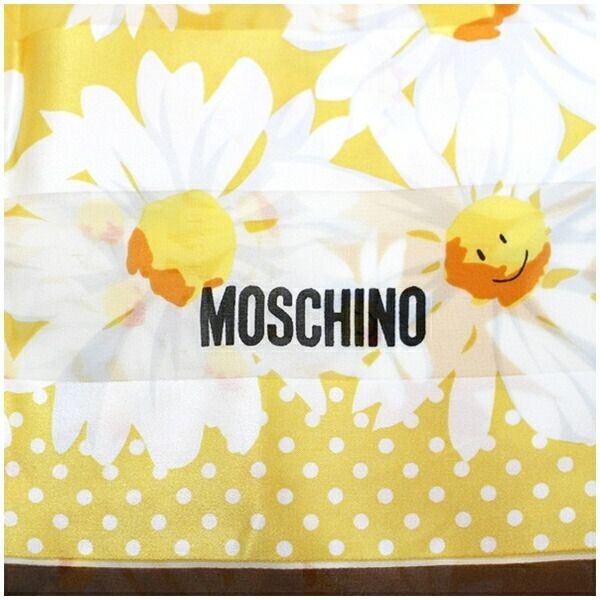 53996 モスキーノ シルク スカーフ イエロー 中古 ABランク MOSCHINO | レディース_画像5