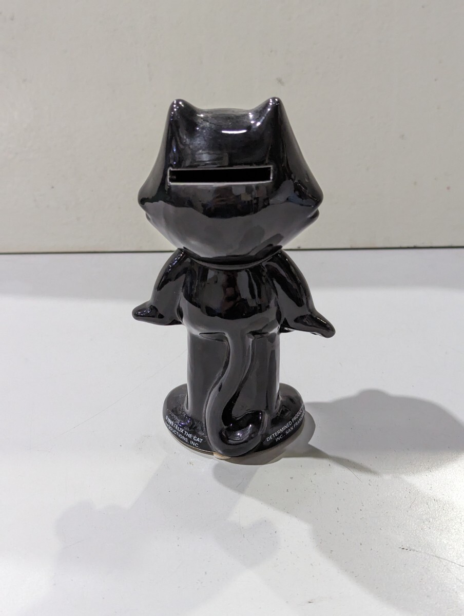 [希少品] Felix the cat フィリックス 陶器製 貯金箱 昭和 レトロ ビンテージ 当時物 入手困難 激レア 現状品_画像3