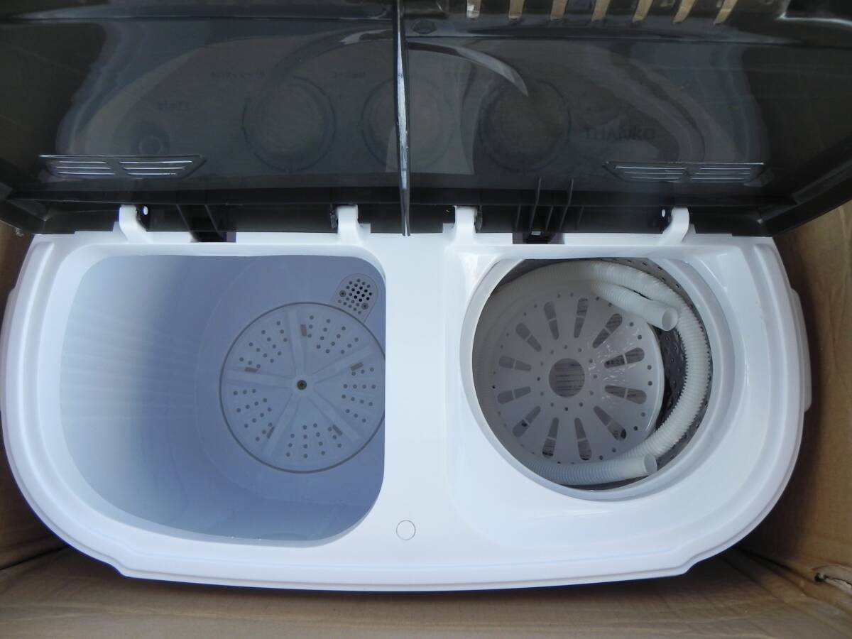 E8434(2) Y 【美品】THANKO サンコ 二槽式洗濯機 STTWAMN3_画像3