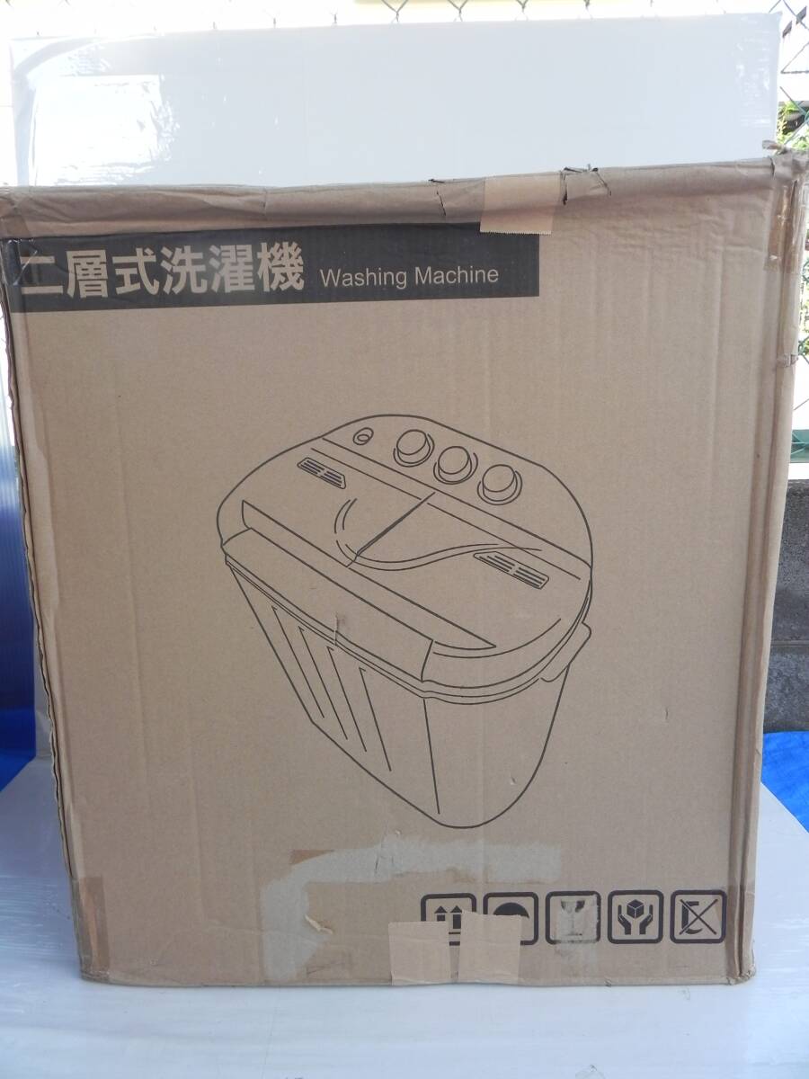 E8434(2) Y 【美品】THANKO サンコ 二槽式洗濯機 STTWAMN3_画像1