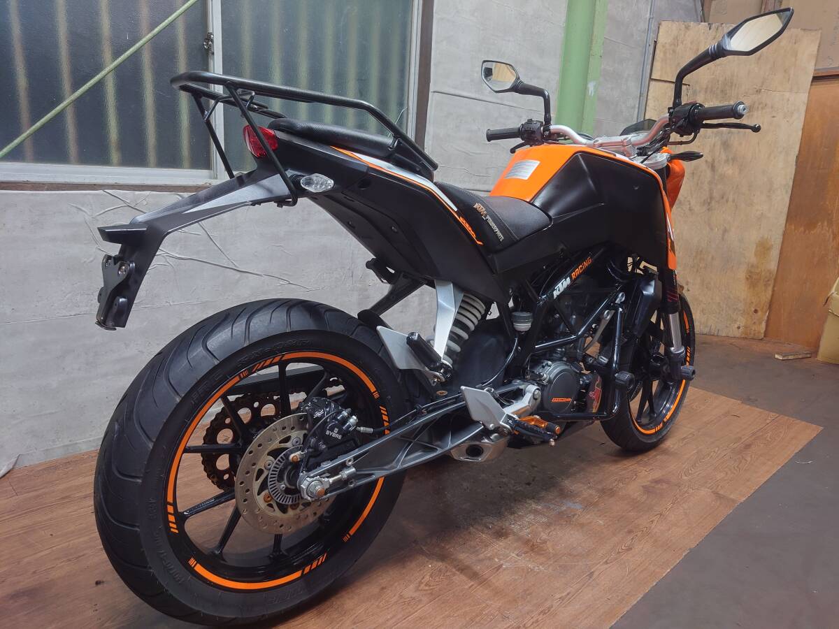 ★エンジン始動OK♪【自賠責令和8年4月迄】KTM★DUKE125☆デューク125☆VBKJGA40XDC000***★人気車種☆1円スタート売り切りです♪♪の画像6