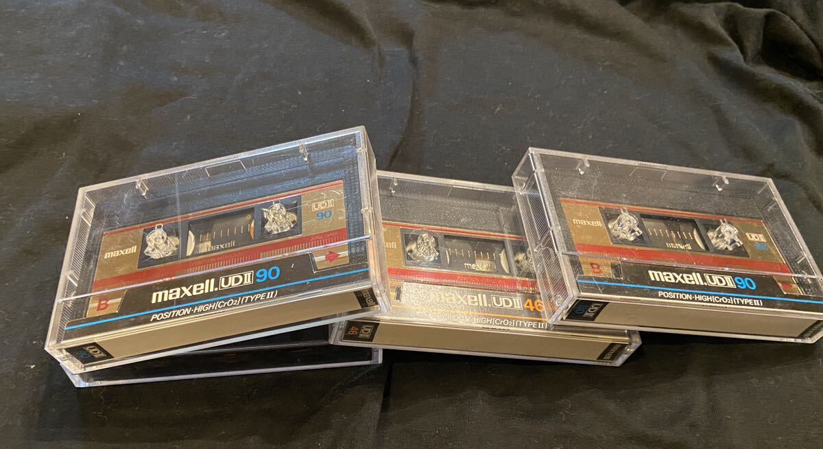 【送料無料】Maxell マクセル CrO2クロム TAPE Ⅱ ハイポジション 46分x2 90分x2 カセットテープ 4本セットmaxell cassette tape UDⅡ の画像2