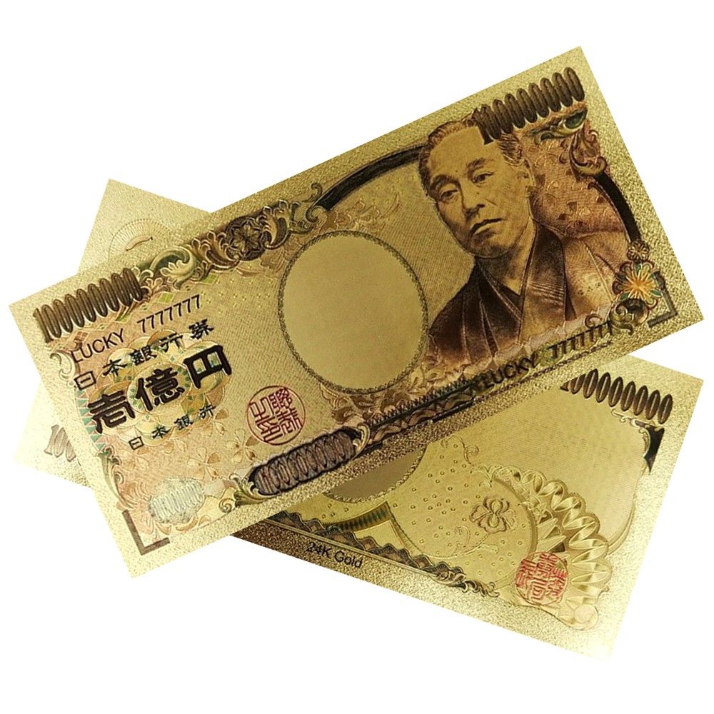 金色の紙幣 2枚セット1000000円 24Kゴールド 新品】24K GOLD ゴールド 福沢諭吉 金の新紙幣セット 金 一万円