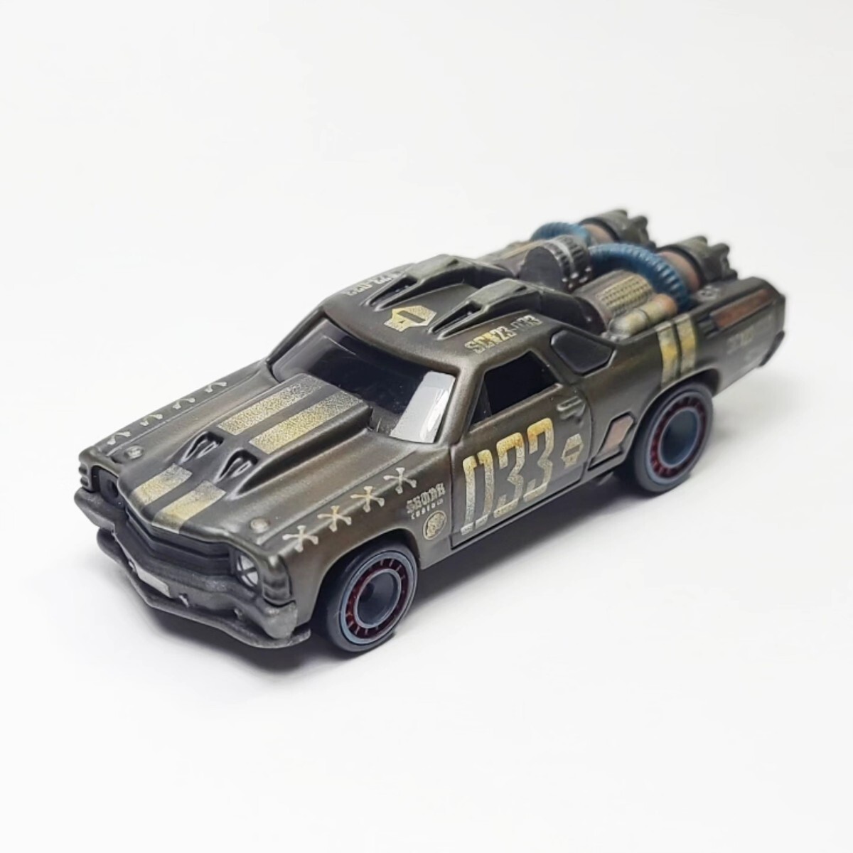 1%er Die-cast Skunk custom / Custom '71 El Camino CUSTOM / hotwheels ホットウィール の画像4