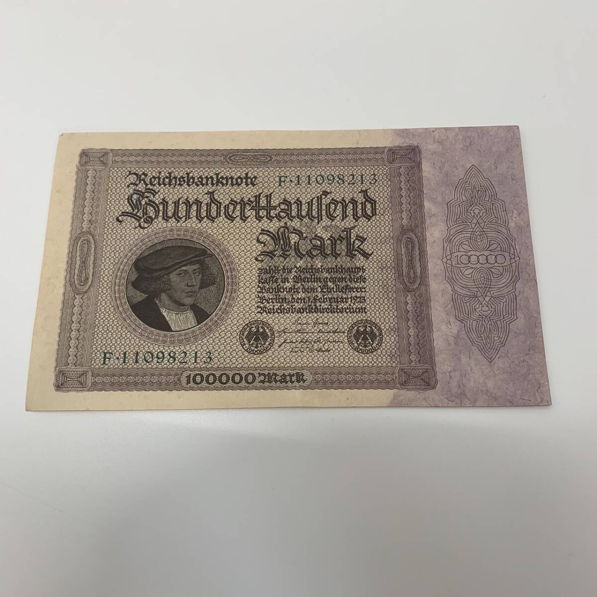 783 ドイツ 外国紙幣 外国札 ワイマール紙幣 10000 100000 マルク 現状品_画像6