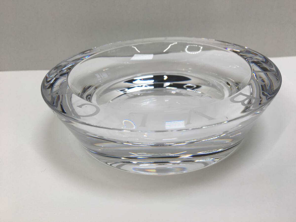 【飛脚便60】極美品 BVLGARI ブルガリ Rosenthal ローゼンタール クリスタル 灰皿 アッシュトレイ 小物入れ インテリア箱付(痛み有)[w1125]_画像3