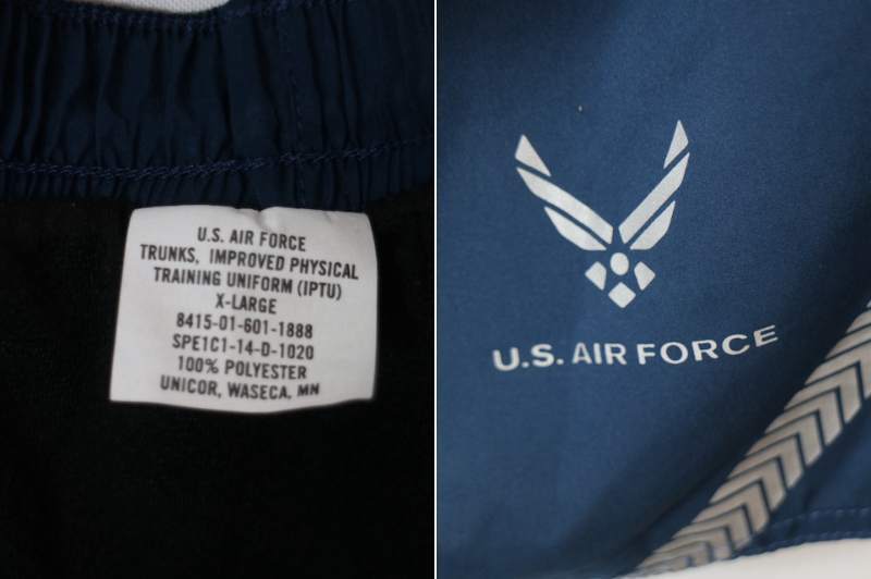 U.S. AIR FORCE トレーニング ショートパンツ(XL)ネイビー 米軍 ナイロン_画像7