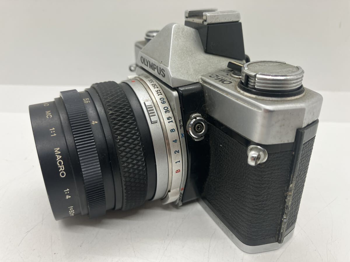 茅a◇ 004 OLYMPUS オリンパス OM-2N 680301 OM-SYSTEM ZUIKO MC 1:1 MACRO 1:4 f=80mm フィルムカメラ 一眼レフカメラ 中古品の画像2