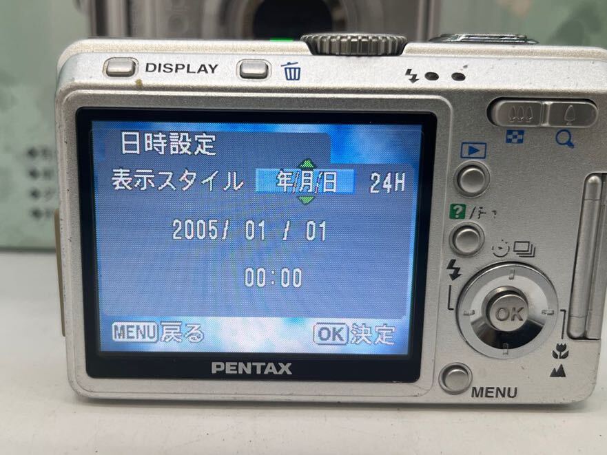 茅●401 PENTAX ペンタックス Optio S55 デジカメ デジタルカメラ 動作品 元箱付の画像6