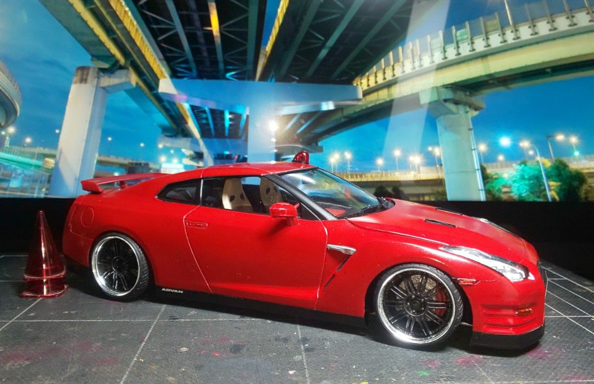 アオシマ さらばあぶない刑事 R35 GT-R Ver custom 完成品 アオシマ さらばあぶない刑事 R35 GT-R Ver custom 完成品