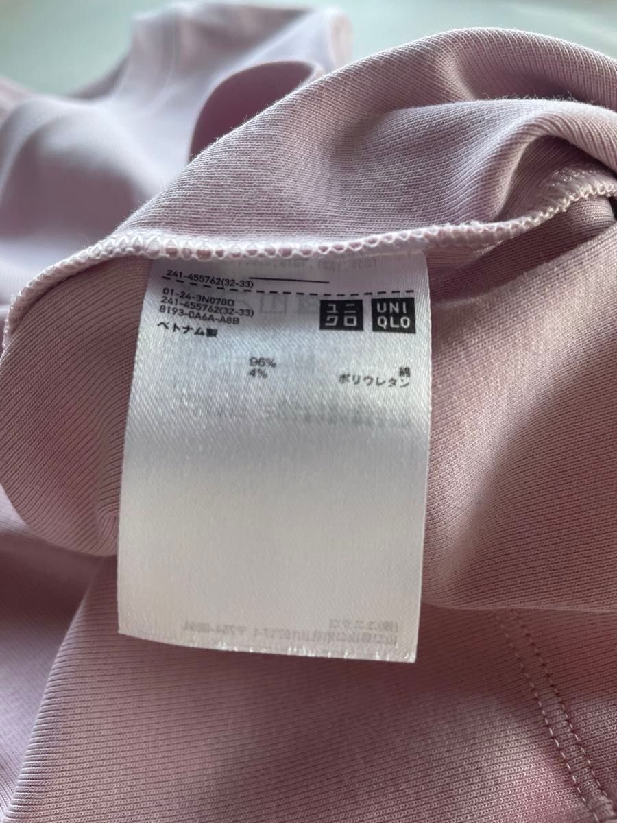 UNIQLO ユニクロ　ミニT ピンク　完売品　クルーネックTシャツ　ショート丈　