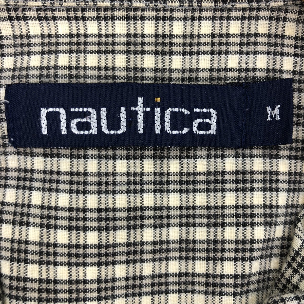 古着 90年代 ノーティカ NAUTICA 半袖 ボタンダウン チェックシャツ メンズM ヴィンテージ /eaa435428_画像3